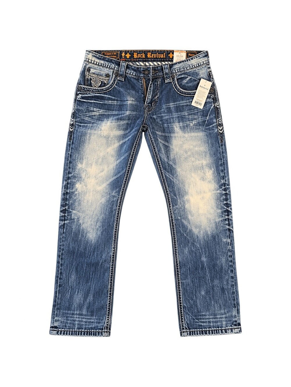 Rock Revival Flann Alt Straight Jeans NWT 33x32 Y2K [COPY]